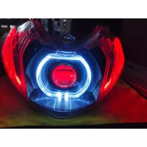 Reflektor lampu Depan Mio M3 model custom projie Biled | Lampu Depan Mio M3 biled daymaker