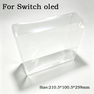 PET Clear Protective Display Storage Box Dust‑Proof Anti‑Scratch For Switch OLED Splatoon 3 Only Clear Box Included