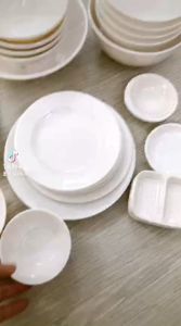 Chén - Tô - Dĩa Vân Đá Trắng Nhựa Melamine Cao Cấp Fataco nhièu mẫu mã đa dạng đủ size