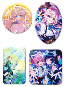 Custom Design Double Glitter Night-Glow Badge