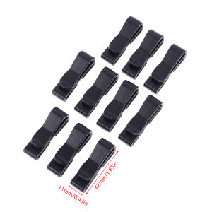 EELHOE | 10Pcs/Pack Quick Slip Keeper Buckle End Clip Slider Black For Camping Hiking Backpack Adjusting Strap Webbing 20-51mm