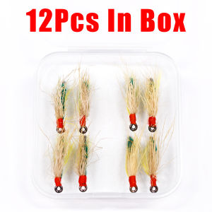 Topranc Dry Fly Fishing Flies Feather Artificial Insect Lure Barbed Hook Trout Freshwater Fishing Tackle