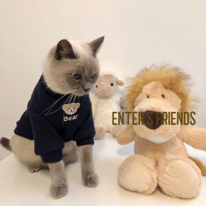 Spring Autumn Winter Fleece Lined Thin Pet Clothes for Cats And Dogs Anti Shedding Cat Clothes Dog Clothes Casual Style Pet Wear