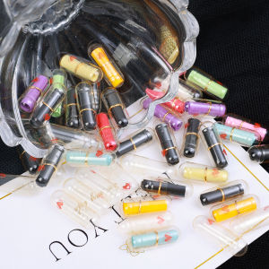 100pcs/set DIY Love Letter Capsule Message Letter Love Pill Color Mini Wish Envelope Paper Holiday Gift