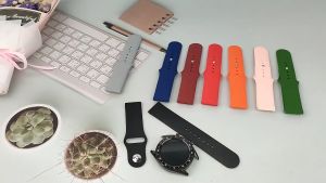 Strap Silicone 20mm For Samsung Galaxy Watch 4 5 6 7 FE Pro Classic Series TRIPLEDI Tali Jam Silikon 40 42 43 44 45 46 47mm Model Sport Breathable TD8201