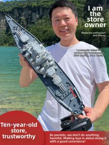 Upgraded Remote Control Large Size Warship Model Water-resistant Simulation Battleship Toy