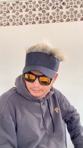 TOPI PRIA WANITA DENGAN WIG | Topi Olahraga Pria | Topi Rambut Palsu Sport Bulu Korea