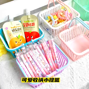 AKEZ TEMPAT PENYIMPANAN PENA DAN PENSIL LUCU / KERANJANG MULTIFUNGSI PASTEL PERALATAN RUMAH TANGGA UNIK KERANJANG MINI