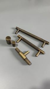 Modern European Brass Long Fluted Cabinet Drawer Door Handle