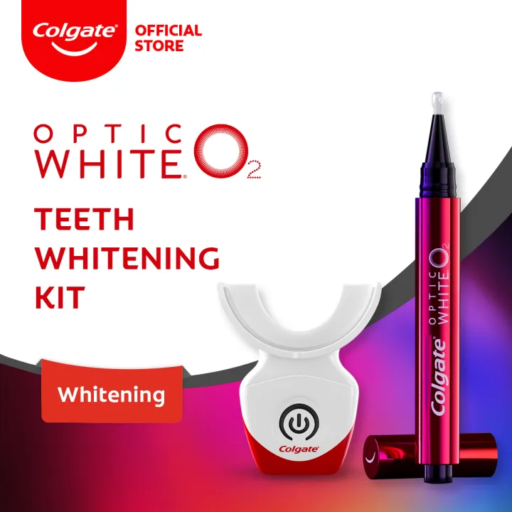Colgate Optic White O2 Teeth Whitening Kit + Pen Refill