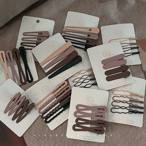 Fashionable Large Size Pink Purple Metal Edged Hair Clips Hair Accessories for Girls Side Bangs Hair Grips Duckbill Hair Clips