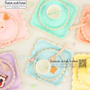 Bộ Đồ Ăn Trưa Một Lần Felice Fazy Bát Đĩa Trang Trí Tiệc Sinh Nhật Cho Trẻ Em Đĩa Bánh Tráng Miệng Đồ Dùng Ăn Uống Thân Thiện Với Môi Trường