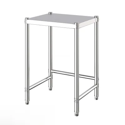 Stainless Steel Kitchen Storage Rack Single Layer Gas Cylinder Oven Square Home Use Anti-Rust Ground Shelf for Small Appliances