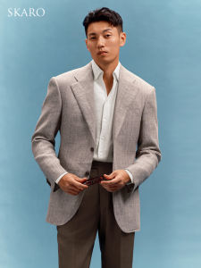 High-end Linen Mens Suit Jacket