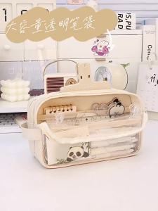 Morandi New Large Capacity Pencil Case Good-looking Stationery for Girls ins Junior High School Student Storage Pencil