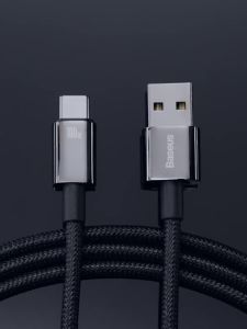 BASEUS | Cáp USB Type C Baseus 100W Sạc Nhanh Cho Samsung Huawei P30 Realme OnePlus Poco F3 - Dây Cáp Dữ Liệu Tốc Độ Cao 6A
