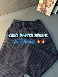 Oro Pants Stripe Bangkok / Celana Panjang Highwaist Wanita Kekinian / Celana Panjang Korean Style /  Celana Antikusut Celana Terlaris