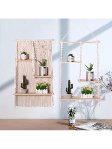 Decorative Hanging Shelf with 3 Levels
