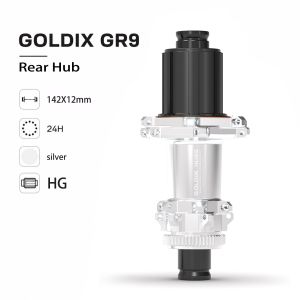GOLDIX | GOLDIX GR9 504-Click Gravel Hub – 24-Hole Straight-Pull HG/XDR Freehub Body 10–12 Speed ​​Road/CX Disc Brake Hub