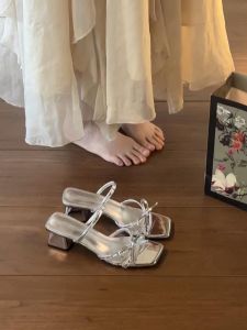 Dolin Collection Sweet Fresh Feeling Butterfly Knot Sandals for Women with High Heel Perfect for Summer Outfits