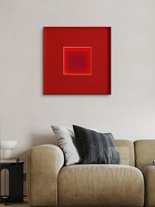 Nordic Minimalist Red Frame Living Room Abstract Line Decorative Painting Restaurant Design Hotel Wall Art Modern Printed Edition