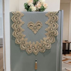 Vải Chống Bụi Tủ Lạnh Kiểu Châu Âu Vải Ren Hai Cửa Vòm Máy Giặt Vải Phủ Bảo Vệ Đa Năng Cho Tủ Lạnh Và Máy Giặt