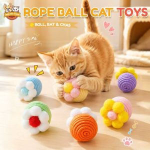 Dopamine Cat Toy Cute Flower Cat Bell Ball Safe Play & Boredom Relief 4.5cm Pet Cat Dog Kitten Toy