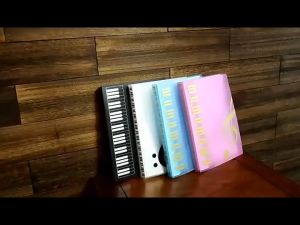 Nota Lembaran Piano Musik/Populer Music Score A4 Tempat File Map Dokumen Booklet - 40 Sheets