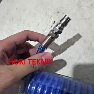 Selang Kompresor Angin Recoil Spiral PU 6m/9m/12m/15m Lazaro