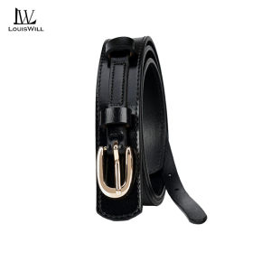 LouisWill เข็มขัดเข็มขัดผู้หญิงแฟชั่นเข็มขัดผู้หญิงปรับได้เข็มขัดสายรัดยาวหนังวัวสองชั้นสำหรับผู้หญิงชุดเดรสเสื้อโค้ทของตกแต่งหัวเข็มขัดอัลลอย