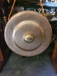 gong peresmian tiang + gong 60 cm bahan besi pencu kuningan
