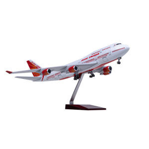 Mô Hình Máy Bay Air India Airlines B747 47cm Tỷ Lệ 1:150 Bằng Nhựa Đúc Có Đèn LED - Đồ Trang Trí Bàn Mô Hình Hàng Không Để Trang Trí Nhà Cửa