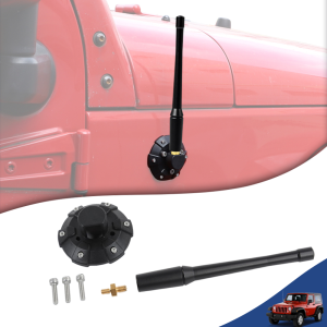 Car FM Radio Modified Antenna Aerial Bottom Base Cover for Jeep Wrangler JK JL 4XE Gladiator JT 2007-2026 Exterior Accessories