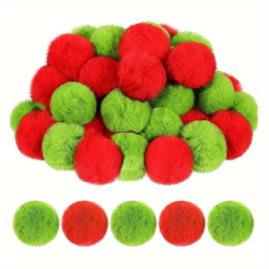 12/24Pcs 6cm Plush Christmas Ball Decoration Xmas Christmas Tree Ornament Navidad Natal New Year Gift 2026