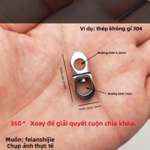 Móc Khóa Sáng Tạo Bằng Thép Không Gỉ 304 Thủ Công Hợp Kim Titan Nguyên Chất 8 Viên Thuốc Viên Kết Nối Phụ Kiện Trang Trí