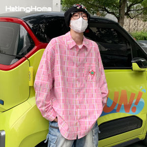 HetingHOME | Áo sơ mi dài tay rộng rãi cho cặp đôi Hetinghome Star Come Home Áo sơ mi nam mùa thu thời trang thường ngày chất liệu cotton polyester