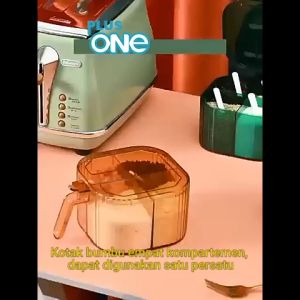 Plus One – Kotak penyimpanan bumbu dapur serbaguna / kotak bumbu dapur 4in1 kualitas terbaik – 1141