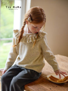 toz mama | Autumn Winter Children Wool Blouse Collar Pullover Sweater
