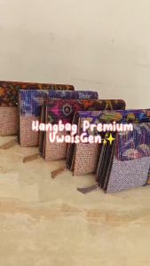 UwaisGen Handbag Pria Dhafir Clouth Tas Kerja Goni Tenun Endek Tas Etnik Bali Handmade