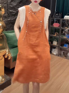 Shalldoer | Slimming Effect Loose Womens Dress Lace Splicing Short Skirt Fashionable Summer Design Natural Waist A-Line H-Style Gown