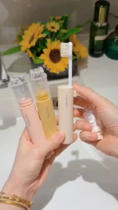 2 In1 Mini Travel Toothbrush Toothpaste Set Adult Outgoing Camp Business Toothbrush Carry-on Deep Cleaning