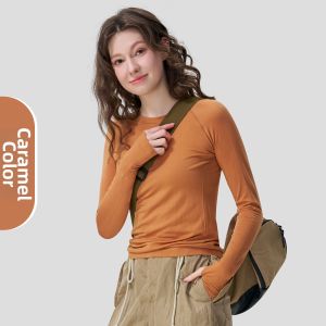 Merino Wool Tencel Quick-Dry Long-Sleeve Seamless T-Shirt