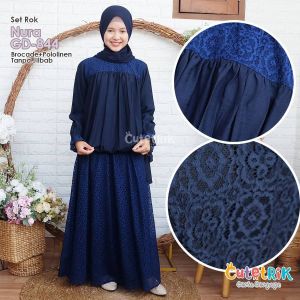 Setelan Rok Anak Perempuan Remaja Cutetrik Set Rok Brokat Nura