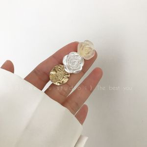 [French Gallery] Original Hand Made Retro Elegance Metal Carved Flower Barrettes Side Clip Fringe Bobby Pin Female