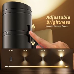 LED Wall Sconces Light Touch Control Double Head Wall Lamp Bedroom aisle bedside lamp Household stairs Wireless Night Lights