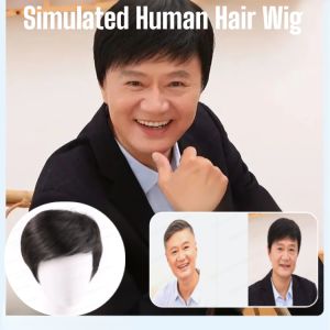 Mens Wigs Seamless Hairband Realistic Not Easily Deformed Natural Realistic Breathable Wig