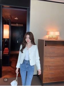 【24h Ship】Blazer for woman Versatile White Short Suit Coat Short jacket Coat for women