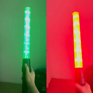 BANSOON TENTO LED Traffic Baton. Safety Command Light Stick. Bright Red OR Green Light. Traffic Wand. Comes with 2pcs of #D battery.