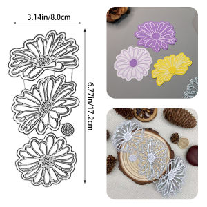 1pc Daisy Series Flower Metal Cutting Dies Mold for DIY Scrapbooking Greeting Card Album Handmade Embossing Template Dies
