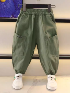 Childrens Casual Loose Long Pants Spring Autumn Baby Boy Fashionable Workwear Trousers New Arrival 2025 Stylish Long Pants